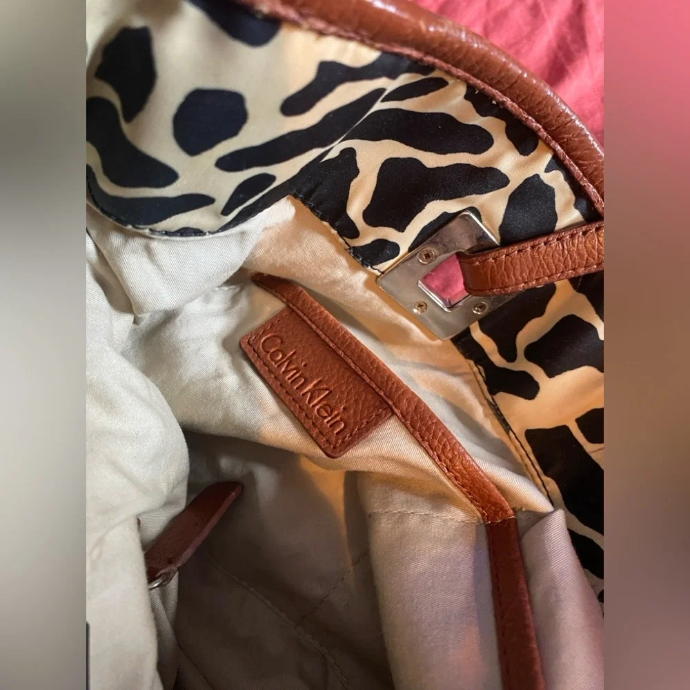 Vintage Calvin Klein Leopard Print Handbag